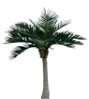 Large High Simulation UV Resistant Eco-friendly Artificial King Coconut Palm Tree 2m High Indoor/Outdoor Tropical Plant Decor