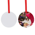 Xmas Sublimation Blank Metal Aluminum Double-sided Christmas Ornaments