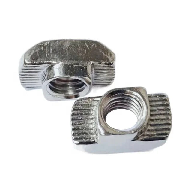 Aluminum Profile Fastener T-Slot Nut for 4545 Series Drop-in T-Nut Nickel Plated Zinc Galvanized Surface Treatment Sizes M4 M5 MegaBDM
