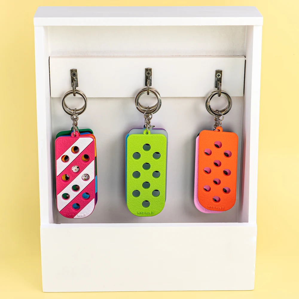 Wholesale Cute Kawaii Rubber Keychain with Holes Functional Storage for Small Accessory Organization Key Holder Accessory