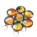 Cuisine 3D Sushi Salmon PVC Simulation Creative Small Gift Food Pendant Key Chains Bag Decoration Charms Japanese Food Keychain
