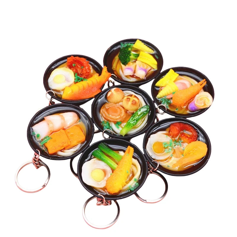 Cuisine 3D Sushi Salmon PVC Simulation Creative Small Gift Food Pendant Key Chains Bag Decoration Charms Japanese Food Keychain
