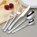 Stainless Steel Silverware Cutlery Set Wedding Hammered Cutlery 5 Pcs Set Restaurant Knife Fork Spoon Dessert Spoon