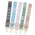 Meetee B-J2148 3.8cm Colorful Jacquard Diamond Water Print Women's Shoulder Strap Handbag Accessories Adjustable Bag Strap