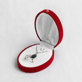 Manufacturer Oval Velvet Necklace Packaging Luxury Red Flocking Necklace Gift Box