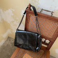 Large Capacity Women's Shoulder Commute Bag Solid Colour Female Crossbody Bags Soft PU Leather Ladies Retro Tote Purse Handbags