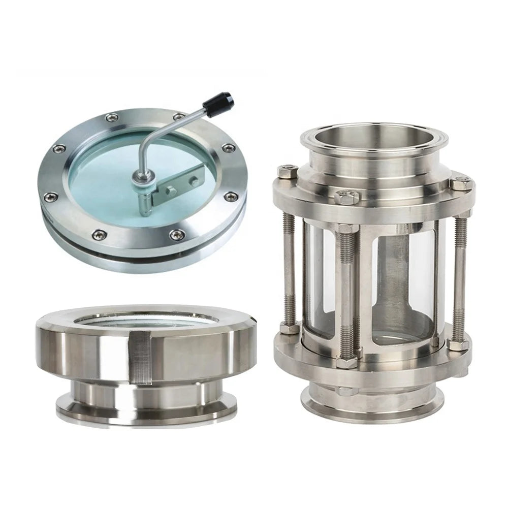 Food Sanitary Stainless Steel Inline Brewing Vessel Oil Water Flow Union Flange Type Tank Brewery Tri Clamp Pipe Fittings