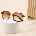 Trendy INS Fashion Sunglasses Unisex Vintage Eyewear Irregular Square Frame Green/Gray/White Options Sun Glasses