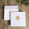 Luxury Tri-fold Folding Velvet Invitation Cards with Initials  Acrylic Buckle Gold Foiling Inner Envelope RSVP