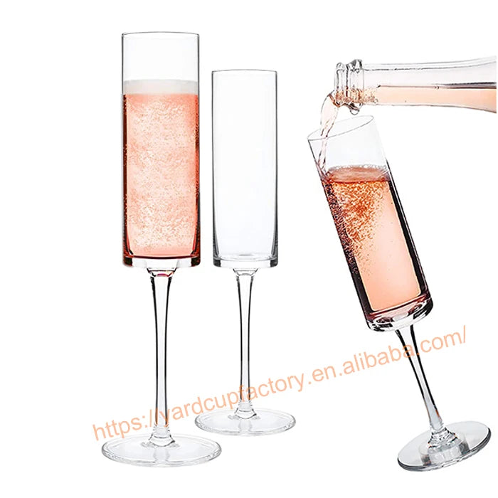 6oz Wholesale Verre De Champagne Coupe PC Glass Copa Champagne Glass Plastic Goblet With Long Stem