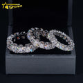 Stock GRA Certified Solid 925 Sterling Silver Gold Plated Fine Jewelry Iced Out  Diamond Moissanite Wedding Engagement Band Ring
