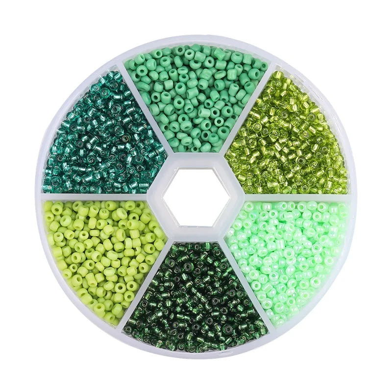 2mm 10g/grid 12/0 Charm Color Letter Acrylic Czech Glass Seed Beads for Jewelry Making DIY Bracelet Necklace Accessories