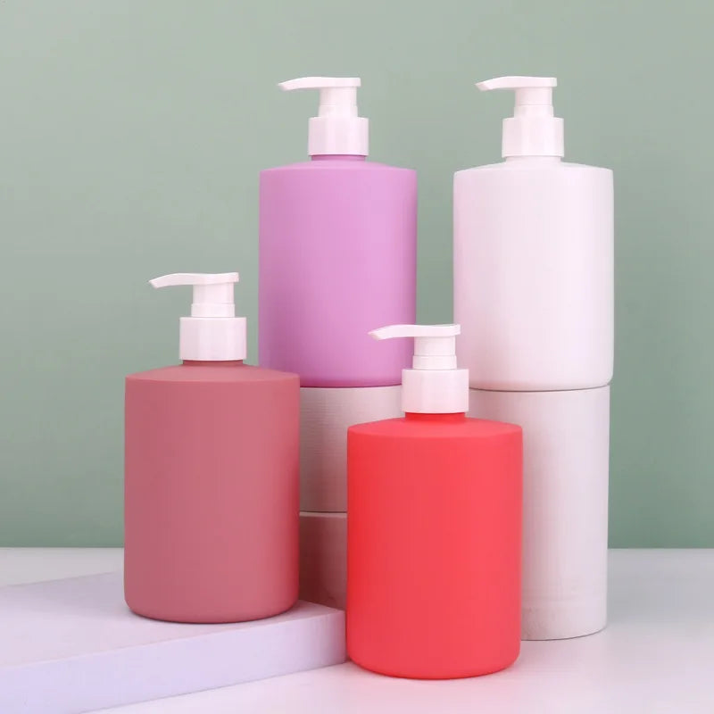 300ml 500ml 700ml HDPE PLA Cosmetic Packaging Shampoo Lotion Shower Gel Bottle Black Degradable Lotion Bottle