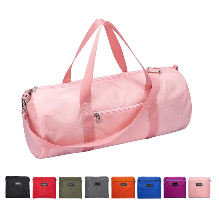 Factory Direct Sale Fashion Multi Color Large Capacity  Foldable Zippered Unisex Gym Bag Camping Travel Bag