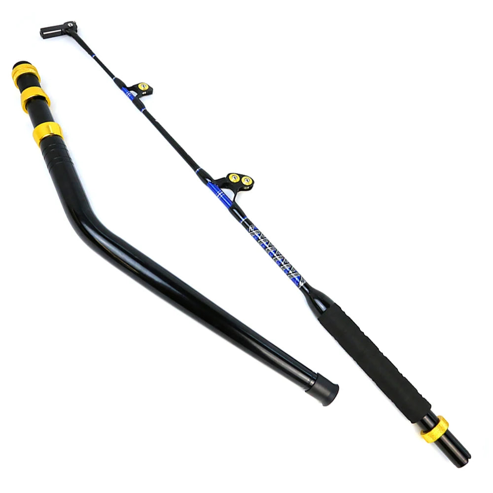 Wholesale 5ft Swivel Tip Guide Big Game Fishing Rod Saltwater Deep Sea Tuna Saltwater Pole Game Boat Fishing Trolling Rod