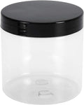 Food Grade 16oz Round Clear Plastic Jars with Lid 500ml Empty Jars Plastic Round Spice Jars for Kitchen Home