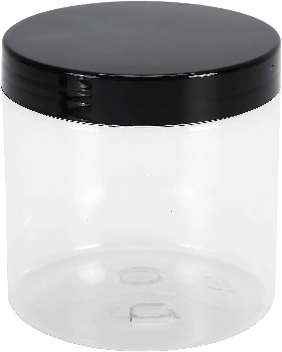 Food Grade 16oz Round Clear Plastic Jars with Lid 500ml Empty Jars Plastic Round Spice Jars for Kitchen Home