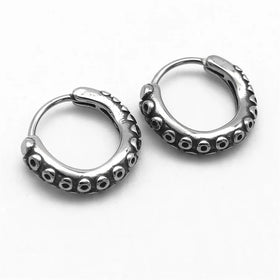 Fine Personalized Unisex Jewelry Octopus Earrings Titanium Steel Animal Hoop Earrings Women Men