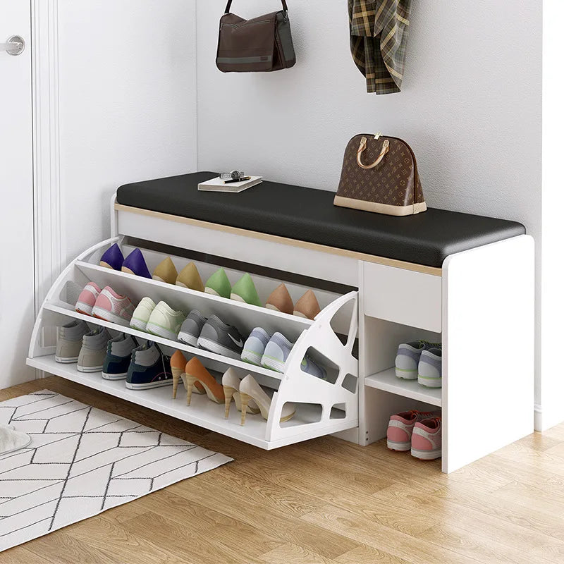 Shoe Shelf Household Shoe Changing Stool Indoor Simple Storage Shoe Cabinet and Stool Integrated