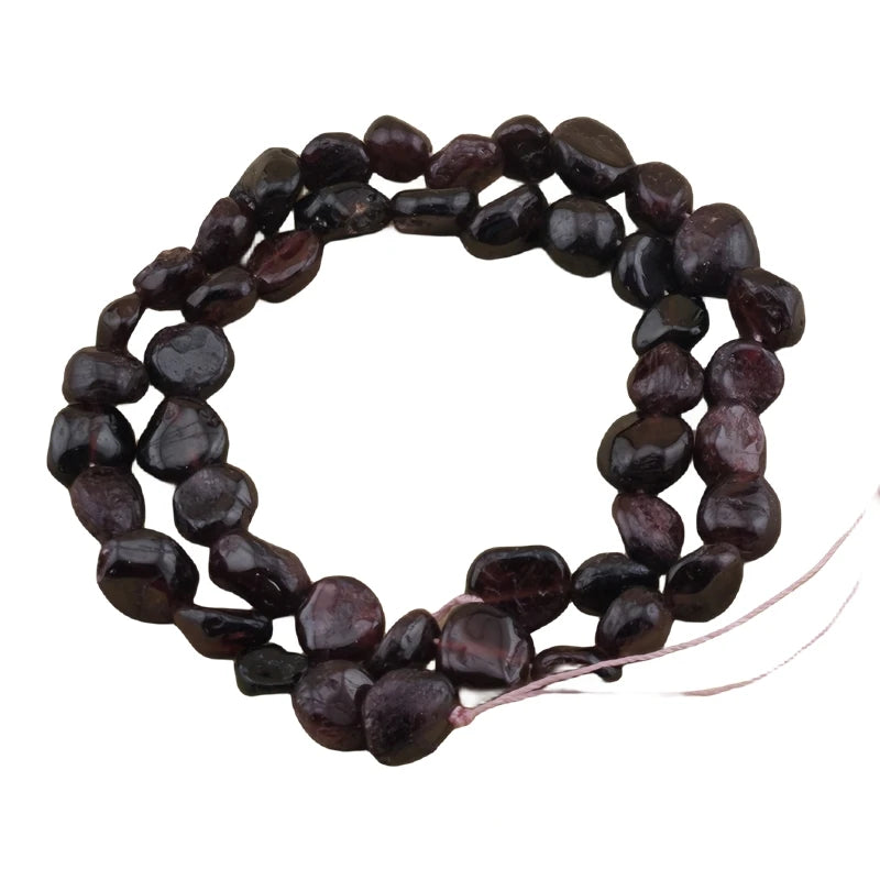 Garnet 8-12mm Gemstone Healing Irregular Shape Stone Beads Natural Stone Bead String Strand Crystals Fit for DIY Jewelry Making