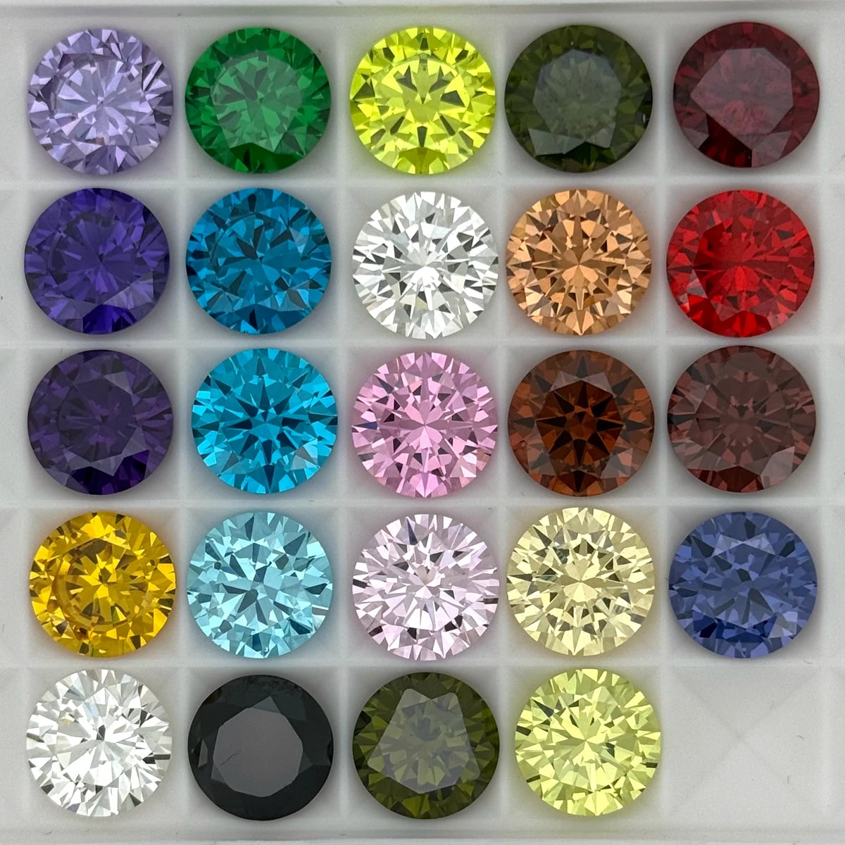 Wuzhou 0.8-10mm Wholesale Machine Cut 5A Aquamarine Garnet Champagne Color Cubic Zirconia Stone Loose CZ Gemstnoe