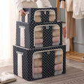 Large Capacity Oxford Cloth Storage Bag Clothing Organizer of Wardrobe Waterproof Foldable Storage Box with Double Zipper
