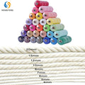 Colored 100% Cotton Luxury Macrame Cord 3mm-20mm Bulk for Bags Garments Shoes Crafts Home Textile
