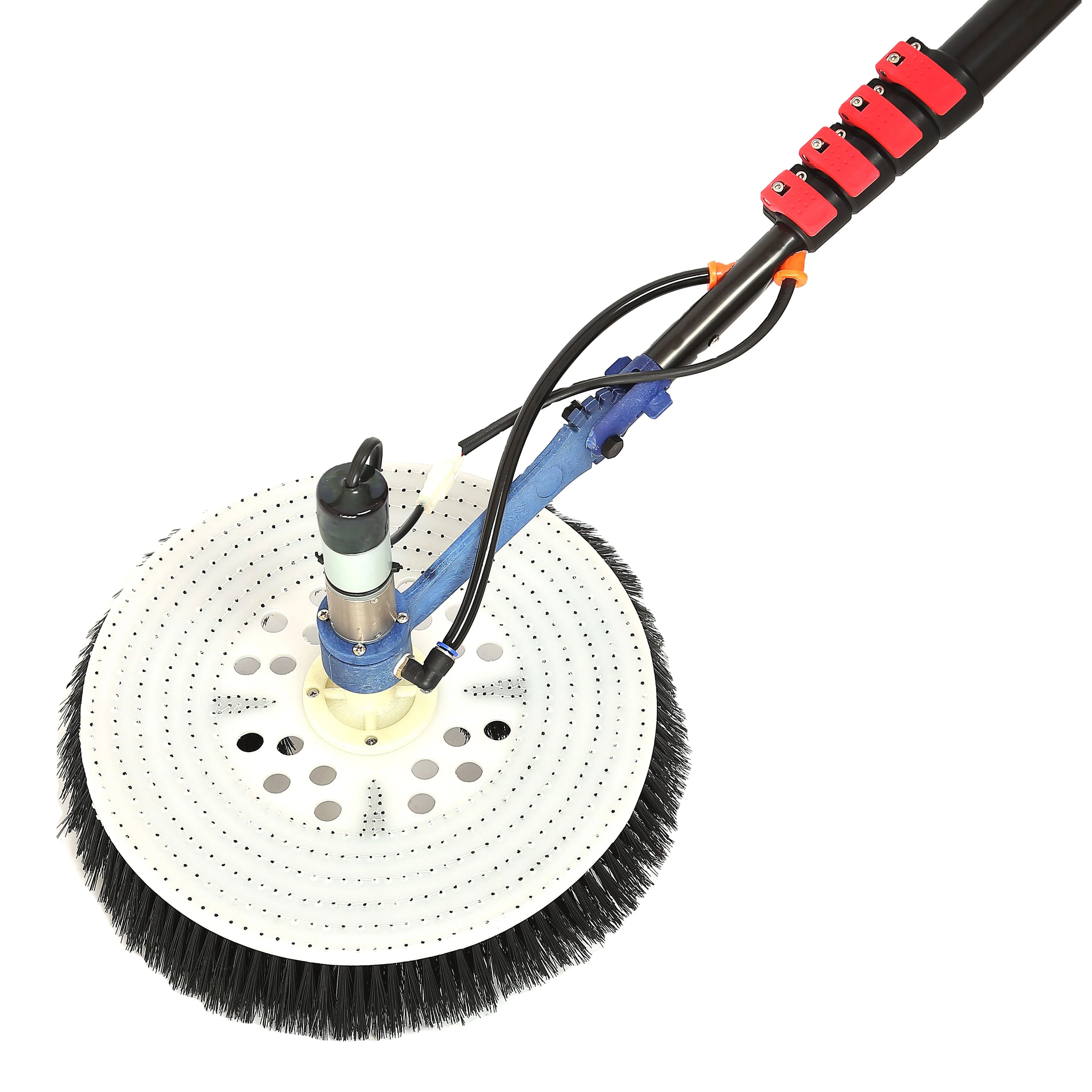For 7.5m Automatic Solar Panel Cleaning Electric Water Fed Pole with 4-Section Aluminum Extension Pole and Solar Cleaning Brush