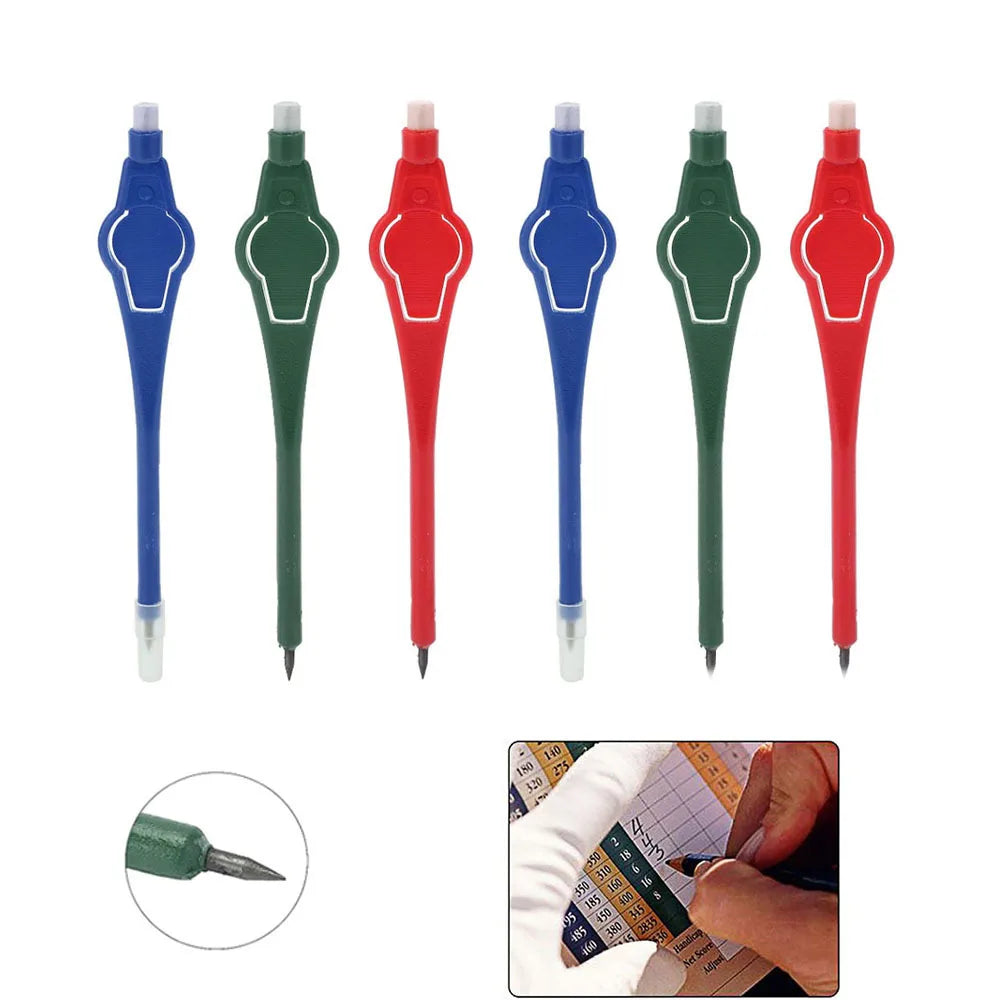 Custom Logo Portable Golf Pencil Set | Scoring Tool with Marker & Score Card Pen | Plastic Training Aid for Golfers
