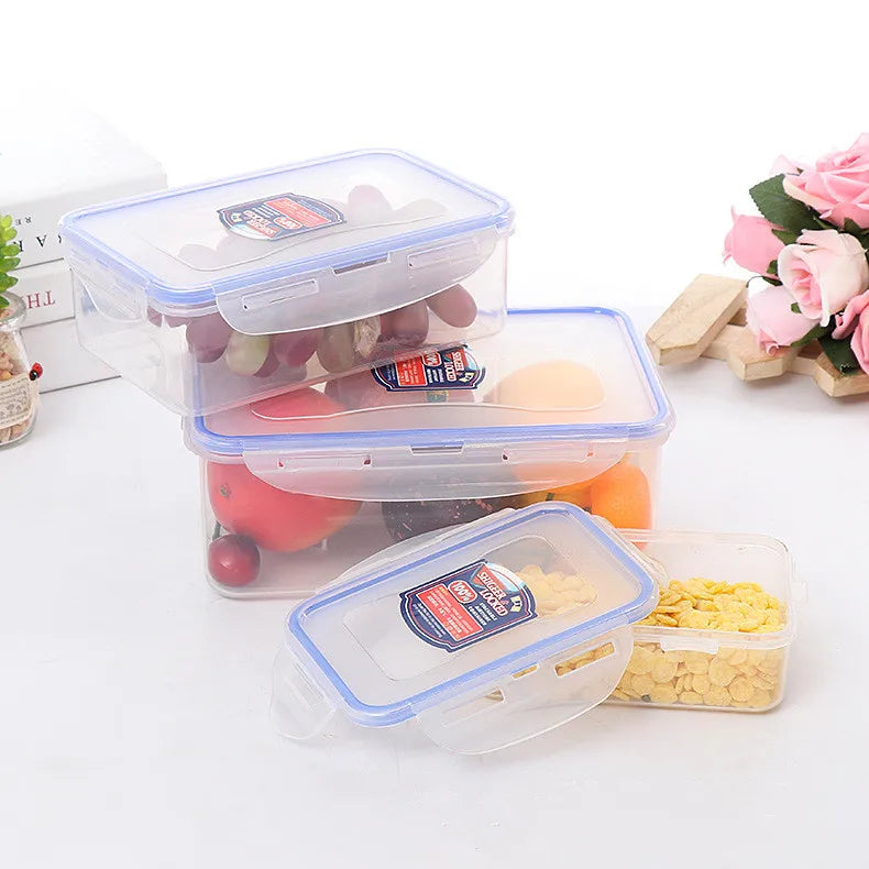 OWNSWING Airtight Rectangular Food Storage Container 3Pack Plastic Food Storage Box BPA-Free Kitchen Organizer for Party