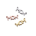 Stainless Steel Mom Letter Pendant Charms for DIY Jewelry Double Hole 6*16mm KA2305052 Mother's Day Gift