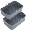 Reusable Rectangle 6QT/8QT Air Fryer Silicone Liners Silicone Air Fryer Liner Replacement Baking Tray Basket Insert