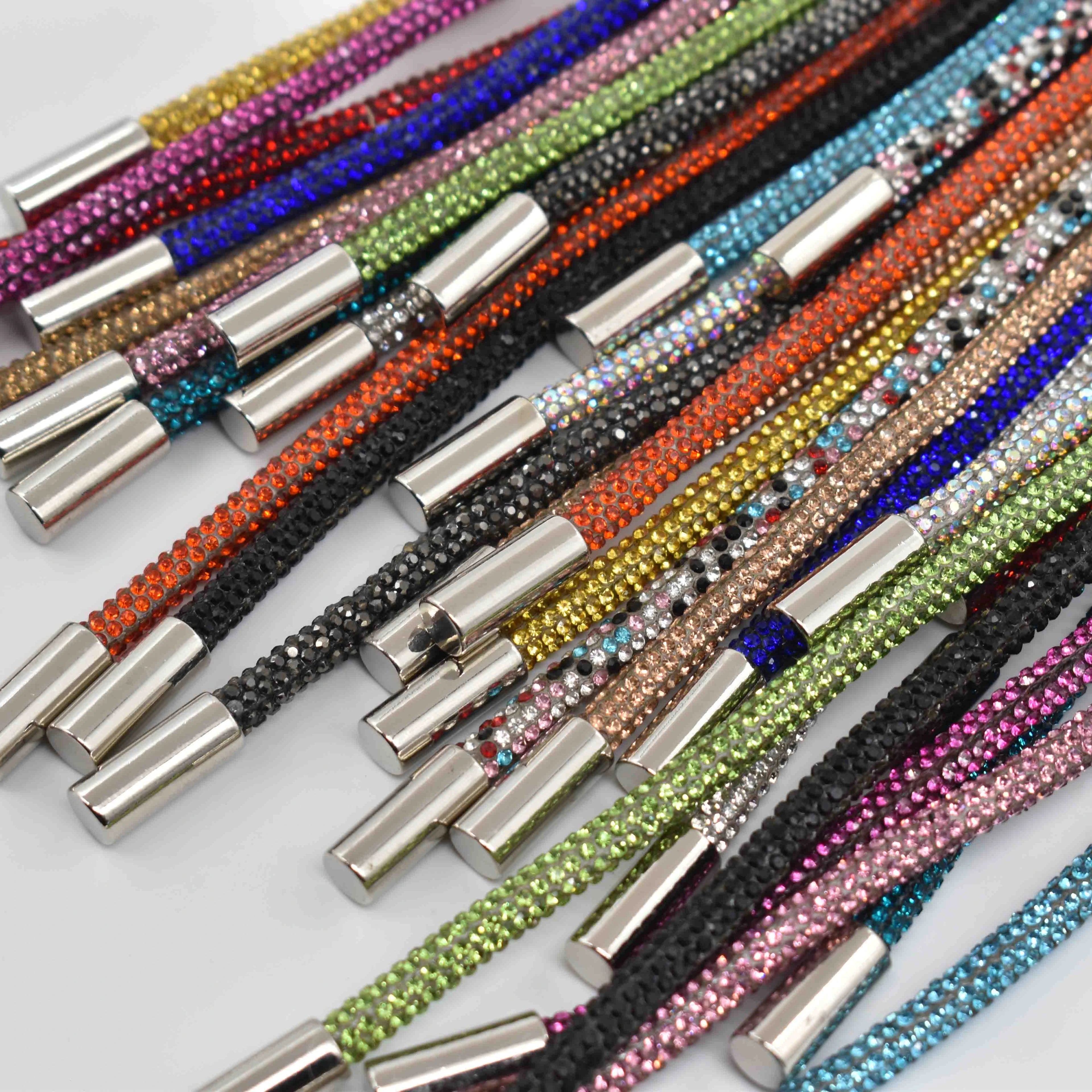 New Arrival Ultra Premium 6mm Luxury Crystal Diamond Rhinestone Cord for Hoodies Crystal Rhinestone Rope Tube for Shoe Lace
