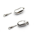 Wholesale Stainless Steel Box ClaspsPeas Clasps Findings for DIY Jewelry Making 20x8x7mm Hole 2.5mm Pin 1.2mm