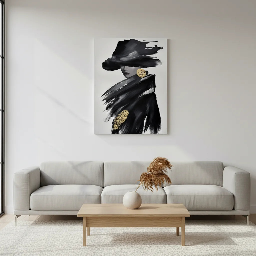 Pictures for Office Living Room Home Decoration Modern Girl Portrait Oil Painting Wall Art Poster