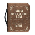 Multifunction Waterproof Leather Bible Protector Zipper Large Capacity Carrying Book Case for Church Man's Holy Bible Covers