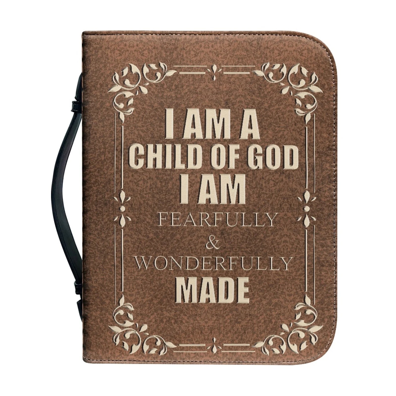 Multifunction Waterproof Leather Bible Protector Zipper Large Capacity Carrying Book Case for Church Man's Holy Bible Covers