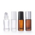 Factory 5ml Empty Frost Clear Amber Black Glass Roll on Essential Oil Bottle