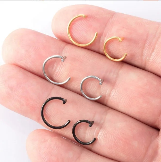 Gaby New Sale Lip Cuff None Piercing Labret Ring  Faux Lip Ring Stainless Steel Lead Free  Wholesale Piercing Jewelry