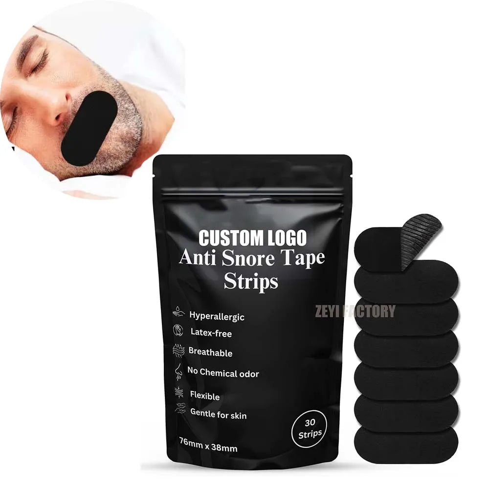 Custom Logo Arrival Custom Color Cotton Sleep Strips Wholesale Anti-Snoring Mouth Tape Body Patches Sleeping Aid Improves Sleep