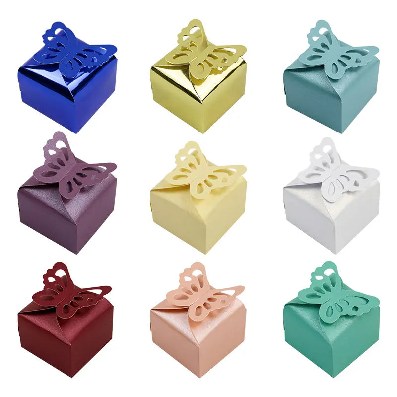 Small Candy Paper Boxes Butterfly Shape Small Treat Boxes for Wedding Birthday Party Decoration Gift Box Wholesale