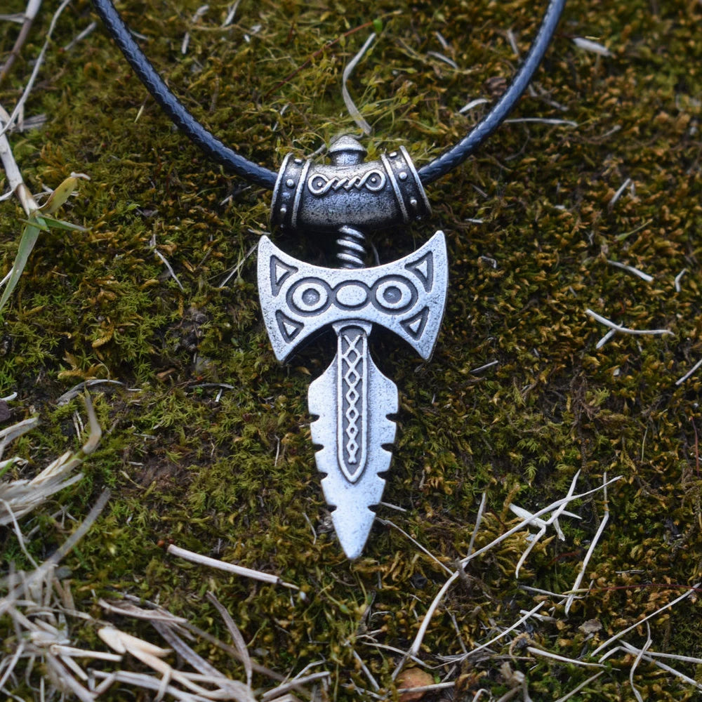 Thor's Hammer Mjolnir Pendant Choker Necklace Viking Scandinavian Norse Viking Necklace Men Gift
