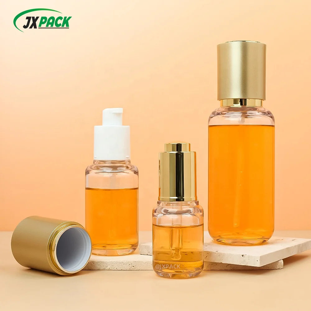 Skin Care Travel Bottle Set 20230412 Transparent PET Plastic Perfume Hair Lotion Pump Jar Cosmetic PET Bottle 20230412