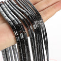 Wholesale Bead Supplies Round Tube Hematite Beads Natural Black Hematite Beads for Jewelry Making 4mm 6mm 8mm 10mm