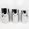 2026 Wholesale 3pcs Stainless Steel Cylinder Cake Stand for Event