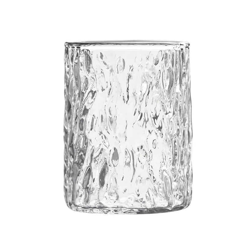 Solhui Japanese Hammer Pattern Glass Coffee Cup Water Cup