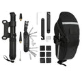 Portable Multitool Bicycle Repair Kit with Mini Pump Saddle Bag Alloy+PVC+Canvas for Road/Mountain Bikes