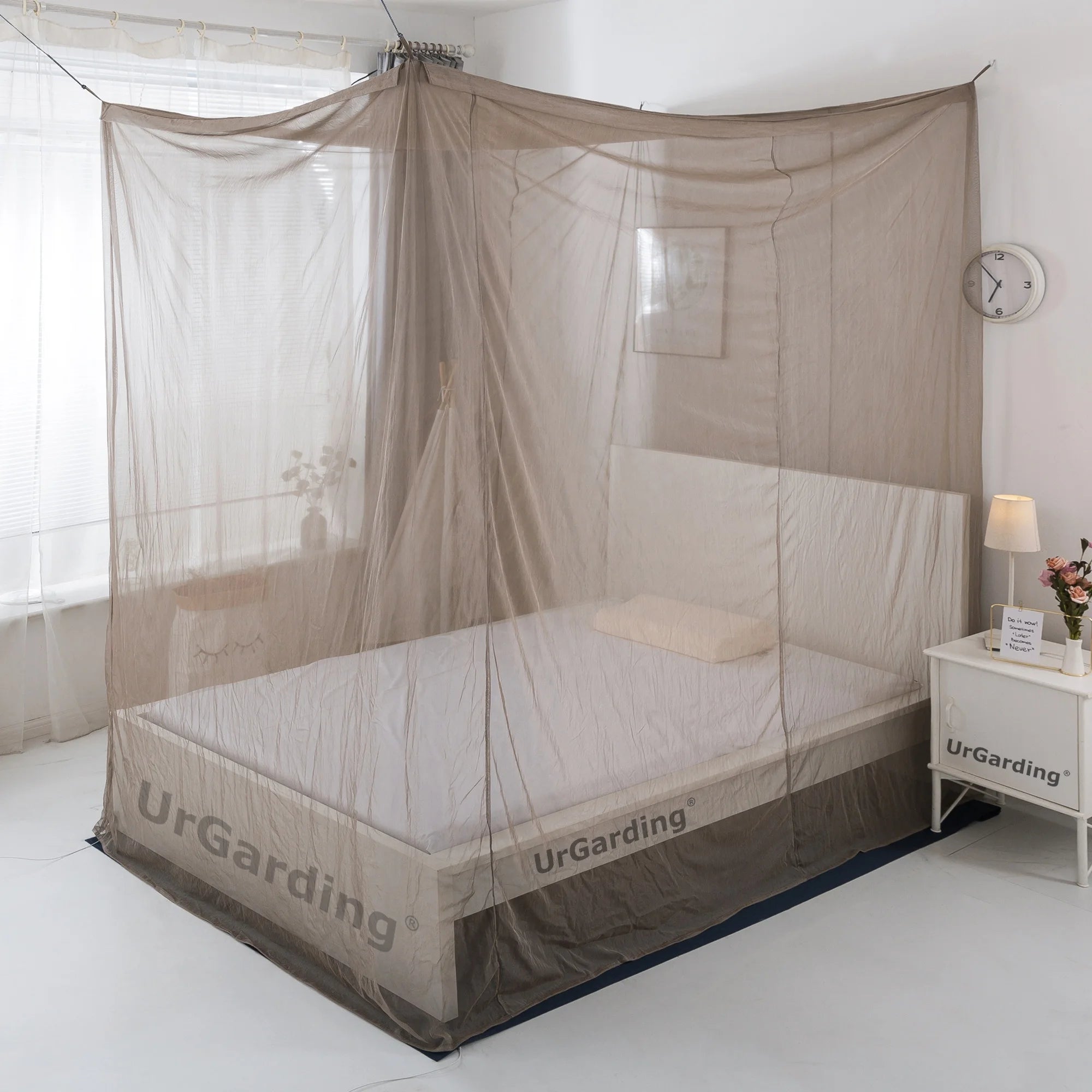 Block EMF Anti Radiation Silver Mesh Fabric Mosquito Net RF Shielding Faraday Bed Canopy (Silver32#)