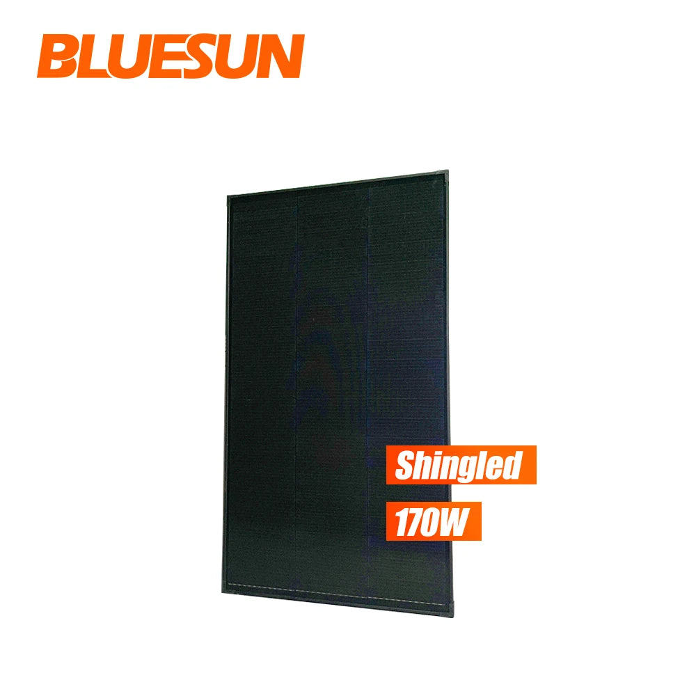 For Bluesun Elite 170W Shingled Solar Panel for Outdoor RV All Black 110W-170W Portable Solar Panel System Kit