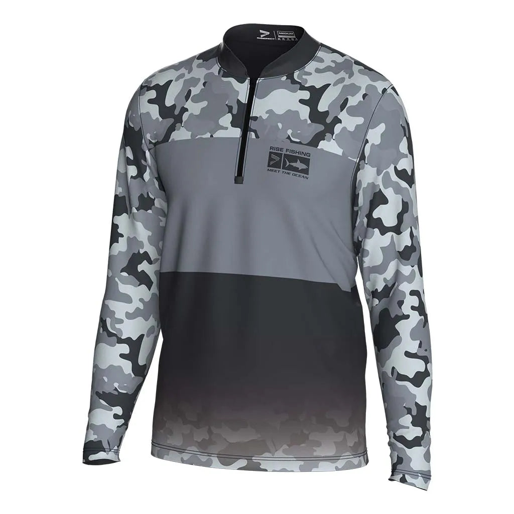 Camo Pattern Sea Fishing Fast Dry UV Waterproof Suit UPF Shirts Sun Protection Fishing Clothing